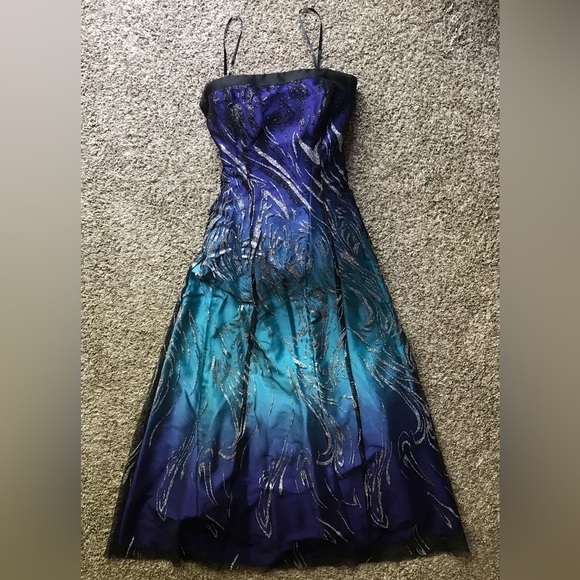 💙💜NV COUTURE SZ 6 BALLGOWN-VINTAGE c2002 PROM-PARTY SAME/NEXT DAY SHIP!💜💙 - Picture 2 of 15